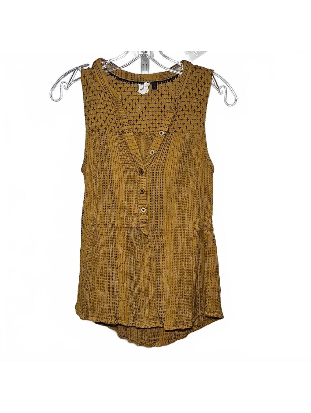 Anthropologie | Mustard Button-Front Tank Top | 4